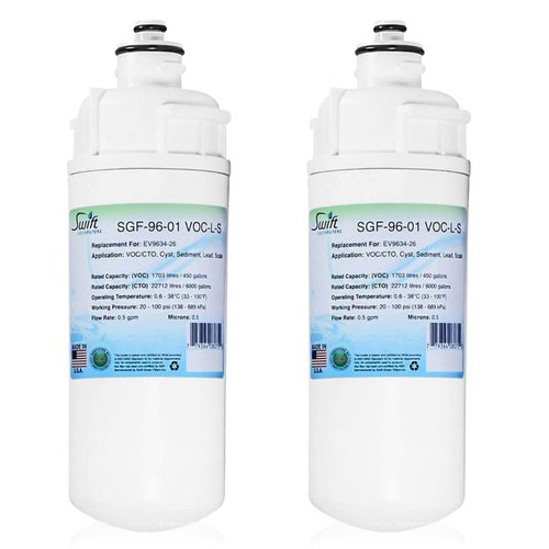 Swift Green Filters SGF-96-01 VOC-L-S Replacement water filter for Everpure EV9634-26,OCS2, 2CB5, 2CB-GW, ADC,OW2-Plus,EV9618-02, EV9634-01, EV9617-05,EV9617-05,Made in USA (1Pack) (2 Pack)