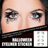 4 Pairs Halloween Eye Shadow Stickers and 4 Pack Skeleton Mouth Temporary Tattoo, 3D Eyeshadow Eyeliner Sticker Waterproof Face Eye Art Decor Sticker for Women Girls Halloween Masquerade Party