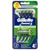 Gillette Sensor3 Sensitive Men's Disposable Razor, 4 Razors