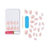 KISS Classy Nails Premium, Press-On Nails, Nail glue included, Highlights', French, Medium Size, Almond Shape, Includes 30 Nails, 2g glue, 1 Manicure Stick, 1 Mini File