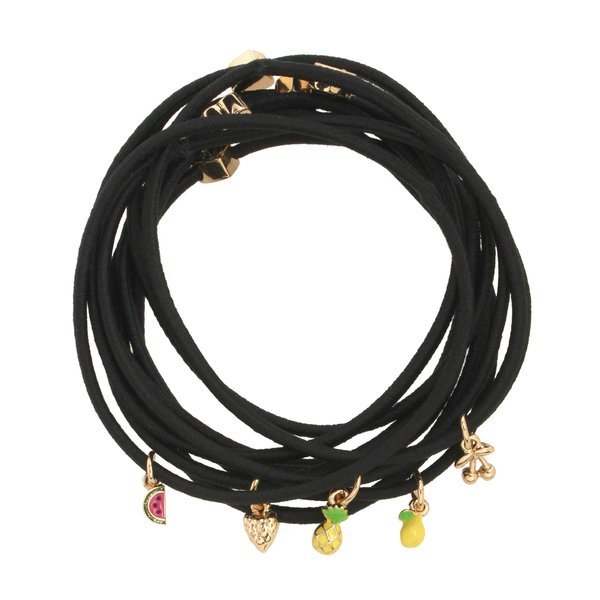 Betsey Johnson Mixed Fruit Charm Hair Tie Set