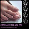 AddFavor 600pcs Toe Nail Tips Soft Gel x Nail Tips Toenails Clear Fake Nails Square Acrylic False Toes Nails for Toe Nails Extension, Press on Toenails Making
