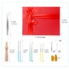 Needle Felting Kit for Beginners, Needle Felting Starter Kit with 6 Pcs Colorful Needle Felting Needles and Instructions, Wool Felting Supplies for Christmas, Children's Day, Other Festival and Crafts