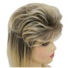 Tseses Blonde Mullet Wigs for Women 80s Shoulder Length Disco Fluffy Synthetic Hair Wig with Dark Roots for Cosplay 70s 90s Costume Wig