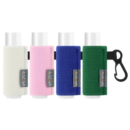 Likesing Lip Balm Holder Keychain, 4 Pack Chapstick Keychain with Clip On for Backpacks, Sports bottles, Tight-Knit Elastic Lipstick Sleeve Holder Keychain Gifts for Friends Women Girls Boys Man