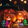 60 Pcs Halloween Stretchy Skeletons Party Favors for Kids with Sticky Spider Webs, Assorted Halloween Stretchy Toys for Kids Party Favors, Halloween Goodie Bags Filler, Pinata Filler, Game Prizes