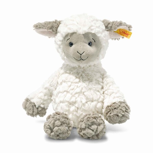 Steiff Lita Lamb Toy Figure - Premium Soft Cuddly Friends Stuffed Animal for Kids (White/Taupe, 12")