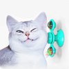 ULVEOL Windmill Cat Toy Turntable Interactive Cat String Toys with Suction Cup - Wall Mount Funny Cats Spinner with Rotatory Toy Ball - Spinning Cat Toy for Indoor - Catnip and Fidget Toys