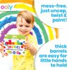 Ooly Chunkies Quick Drying Tempera Paint Sticks for Kids, Classic Colors, Set of 6 Twistable Kids Paint Sticks for Toddlers 2-4 Years, Mess Free Chubby Toddler Paint Sticks [6 Classic Colors]