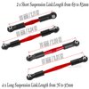 BRCatWPark Aluminum Turnbuckles Camber Links Upgrades Part for 1/10 Big Rock 3S V3 4WD BLX 1/8 Typhon 3S / Mega 550 V3 4WD BLX,Red (Mismatch Big Rock V1 or V2 Model rc car)
