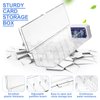 Wenqik Trading Card Storage Box Plastic Card Storage Box Transparent Playing Card Case with Removable Dividers Storage 560 Standard Cards(2 Pcs)