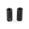 DGHAOP 2pcs 1/2" to 1/4" Router Collet Adapter Bit Shank Reduction Sleeve Tools Black Collet Shank CNC Router Tool Adapters