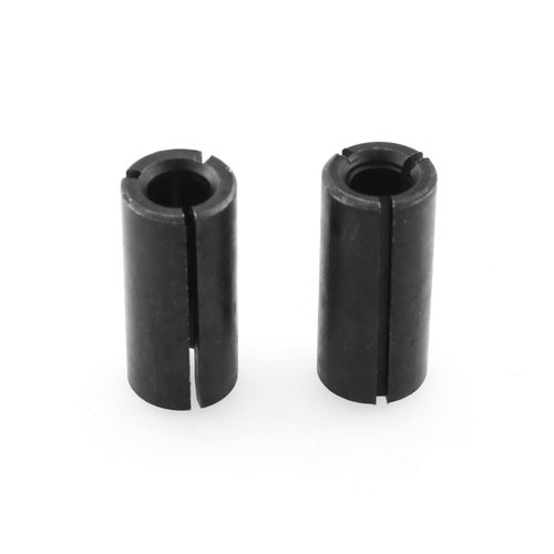 DGHAOP 2pcs 1/2" to 1/4" Router Collet Adapter Bit Shank Reduction Sleeve Tools Black Collet Shank CNC Router Tool Adapters