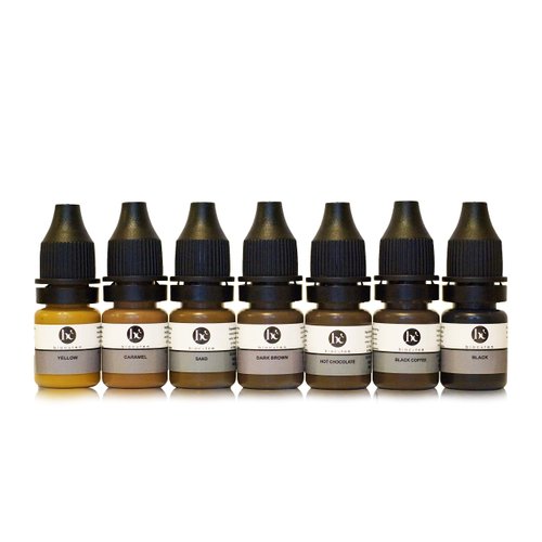 Permanent Make-up Pigment, Brow Ink Color Set for Eyebrows, Professional Medical-Grade Tattoo Ink, Works with Permanent Machine&Microblading, 5 ml (Set Of 7) by Biocutem 0.17oz