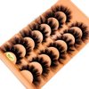 AMSDCN New 7Pairs Design Wet Manga Lashes 3D fluffy Eyelash Extensions Makeup Fashion Long Thick Natural Fake Eyelashes (MY-01)