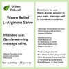 Urban ReLeaf Warm Relief L-Arginine Salve ! Shea Butter & Botanicals, 100% Natural. Gentle Circulation Warming Massage Cream.