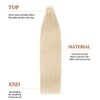 Lovrio 14" 20pcs 50g Remy Straight Tape in Human Hair Extensions Invisible 60 Platinum Blonde Tape ins Hair