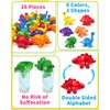26PCS Dinosaur Alphabet Learning Toys for Toddlers 2-4, Montessori Educational Toys Gifts for 2 3 4 Year Old Boy Girl, Preschool Learning Activities Toys for Kids 3-5, Double Sided ABC Matching Game