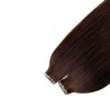 Tape in Hair Extensions Human Hair Dark Brown Extensions Seamless Skin Weft Tape in Hair Straight Remy Hair Extensions Tape in 20 PCS Invisible Adhesive 40G Real Hair Extensions 18 Inch for Women