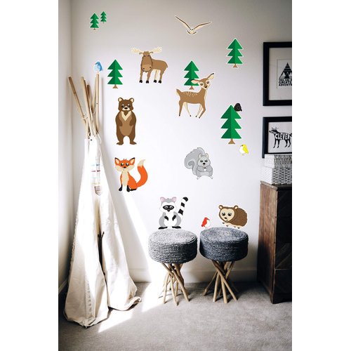 Woodland Forest Animal Wall Decals Stickers Children's Nursery Decor