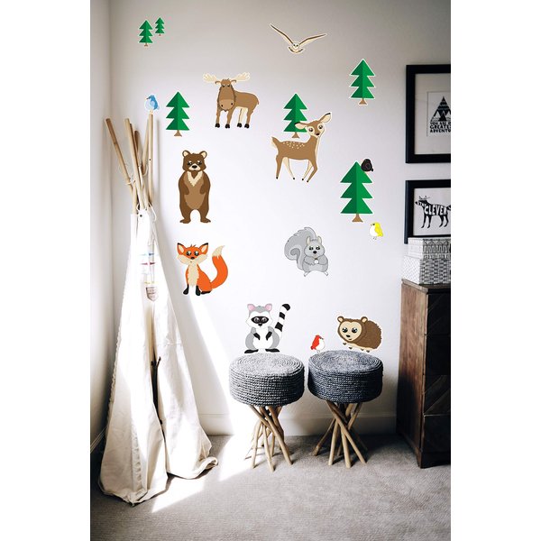 Woodland Forest Animal Wall Decals Stickers Children's Nursery Decor