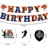 33-Piece Basketball Party Supplies Set | Happy Birthday Banner, Balloons, Cake Toppers | Perfect Basketball Party Decorations for Boys and Girls