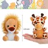 Sumind 12 Pieces Mini Stuffed Forest Animals Jungle Animal Plush Toys 4.8 Inch Cute Plush Elephant Lion Giraffe Tiger Plush for Animal Themed Parties Achievement Award(Sitting)