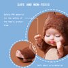 Vueos 6 Pcs 4 Inch Mini Reborn Baby Dolls Toy Set Realistic Baby Doll with Cute Animal Clothes Gifts for Girls Boys Birthday Christmas