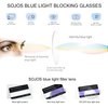 SOJOS Cat Eye Blue Light Blocking Glasses for Woman Hipster Metal Frame Womens Eyeglasses She Young SJ5027, Gold Frame/Anti-Blue Light Lens