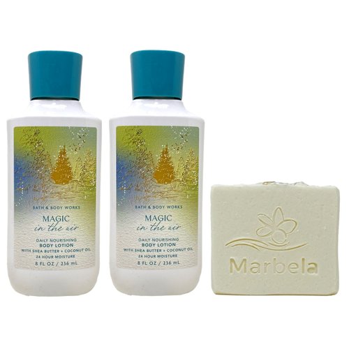Bath & Body Works Magic In The Air 2 Pack Body Lotion Set with a Natural Oats Bar Soap - Full Size