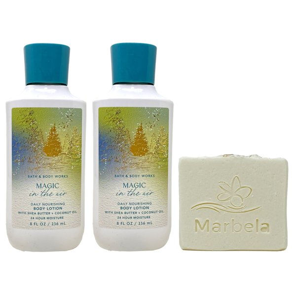Bath & Body Works Magic In The Air 2 Pack Body Lotion Set with a Natural Oats Bar Soap - Full Size