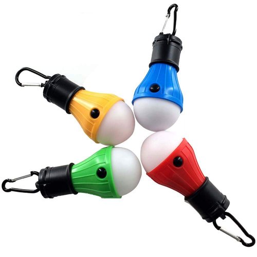 Coideal Camping Tent Lights Lamp - 4 Pack Portable LED Camp Light Bulbs Lantern Battery Powered for Hurricane Emergency Backpacking Hiking Outdoor and Indoor, Outage