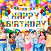 Tatuo Building Block Birthday Banner Building Blocks Party Backdrop Building Blocks Birthday Party Decoration Birthday Banner Photography Background for Party, 72.8 x 43.3 Inch