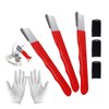 JYSFOVRLV Kitchen knife sharpener, gardening tool sharpener, sharpening stone, including gardening scissors, kitchen knives, outdoor tools, etc., red, set of 3