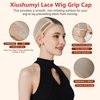 Xiushumyi Wig Cap Lace Wig Grip Cap for Keeping Wigs in Place Wig Cap with Grip Band Make Your Wigs Glue Free Non-Slip Wig Cap with Built-in Adjustable Velvet (Nude, S)
