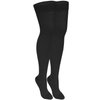 NuVein Medical Compression Stockings, 20-30 mmHg Support, Women & Men Thigh Length Hose, Closed Toe, Black, Medium