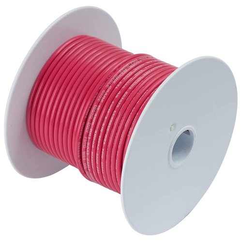 Ancor 100810 Tinned Copper Wire, 18 AWG (0.8mm2), Red - 100ft