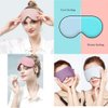 Magik 2-in-1 Double-Sided Sleep Eye Mask Warm&Cool Travel Breathable Blindfold Mask (Gray&Pink, 1 Pack)