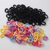 100PCS Black Hair Elastics Hair Ties,Seamless Hair Ties,4MM Ponytail Holders Hair Bands,Hair Braided Accessories,Elastic Band for Medium to Thick Hair,Curly Hair,Headbands,Beauty and Personal Care
