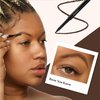 Waterproof Eyebrow Pen with Brush, Brow Pencil & Lash Spoolies for Eyelash Extensions, Eye Brow Pencils for Women, Eyelash Brush & Spoolie Combo, Eyebrow Makeup Tool Set, Brow You Know (Light Brown)
