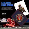Military Gift Shop USMC Professional Quality Marine Corps Playing Cards with Marine Corps Rank Insignia - Gifts | Disabled Vet Owned Business - USMC Playing Cards