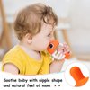 Mombella Clownfish Baby Teether Toys, Teething Toys for Babies 0 3 6 12 Months with Clip, Safe Soft Silicone Infant Teethers Toy 4-9 Months Old Soothing Sucking n Chew on Needs, Fun Gift for Newborn
