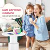 LENRUE Karaoke Machine for Kids with 2 Wireless Microphone, 4 Magic Voices, Karaoke for Girls Boys, Best Birthday Gifts for Kids 4, 5, 6, 7, 8, 9, 10, 11, 12+ (Beige 2 Mic)