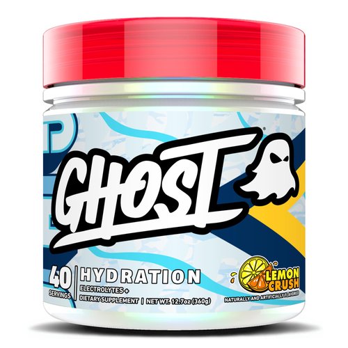 GHOST Hydration, Lemon Crush, 40 Serv, Electrolyte Powder - Drink Mix Supplement with Magnesium, ...