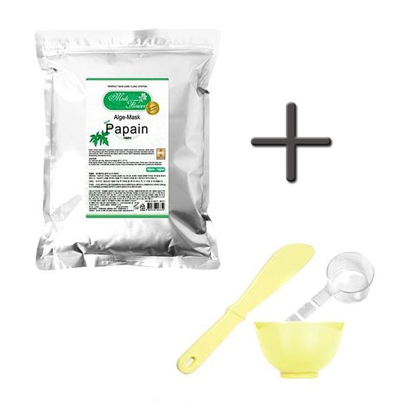 Modeling Mask Powder Pack/Skin Care Mask 500g + Facial Modeling Mixing Bowl Set (3pcs) (green)