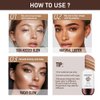Yeweian Bronzing Drops For Face, Liquid Bronzer Glow Drops, Face Body Shimmer Glow Illuminator, Nourishing Skincare Bronzer Shimmer Oil, Waterproof Moisturizing Body Highlighter(03 Deep Bronze Glow)