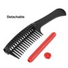 3 Packs Hair Comb, Comb with Roller, Detangling Comb with Roller Integrated Roller Hair Comb, Anti Splicing Comb for Salon Barber Hair Dye (Red)