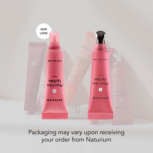 Naturium Phyto-Glow Lip Balm, Hydrating Lip Care with a Glossy Finish, 0.34 oz (Petal)