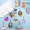 24 Pcs Jungle Safari Animal Keychain Zoo Theme Party Favors Backpacks Keychains for Kids Birthday Party Supplies Goodie Bag Fillers