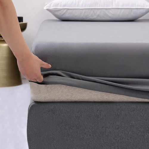AYASW Fitted Sheet Only Queen Size Deep Pocket Soft Fitted Bottom Sheet 1800 Brushed Microfiber Fits 16" Wrinkle, Fade Resistant Easy Care Grey